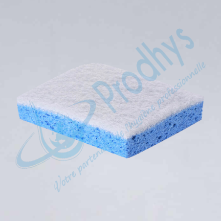 Eponge bleue abrasive blanche